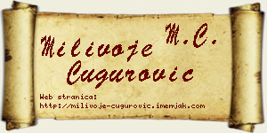 Milivoje Čugurović vizit kartica